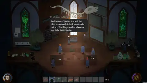 Songs of Glimmerwick potion-lab minigame round