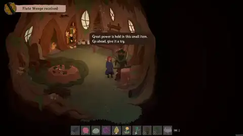 Songs of Glimmerwick flute test phrase after the maker finishes the instrument